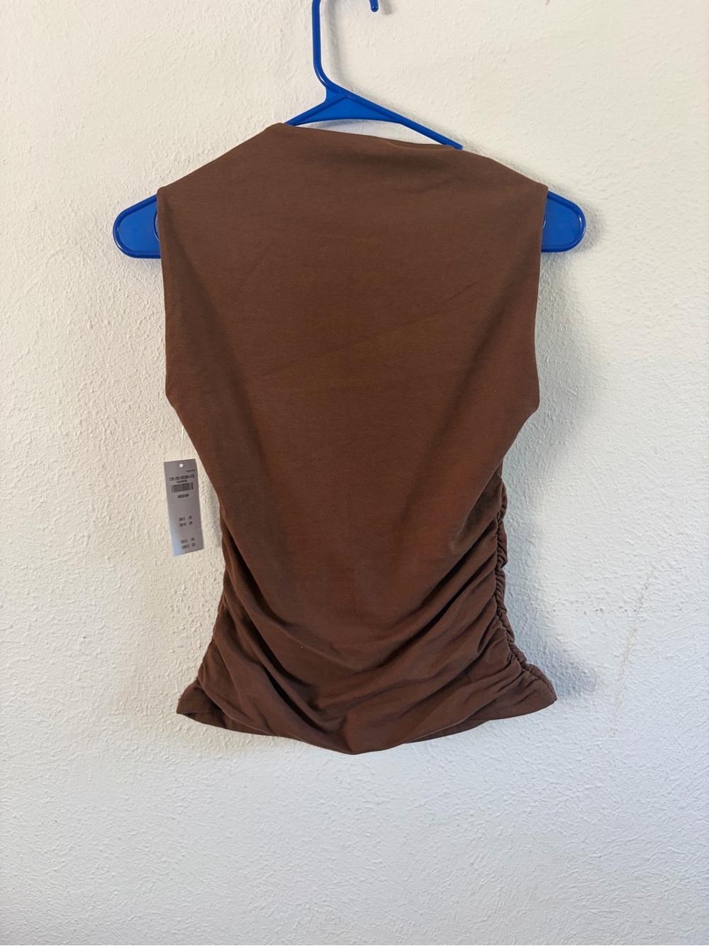 Abercrombie & Fitch Brown Cowl Neck Ruched Tank - Picture 2 of 5
